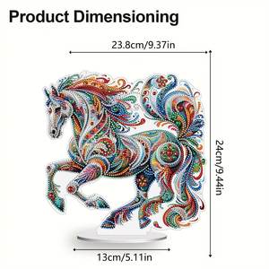Ensemble de <span class=keywords><strong>peinture</strong></span> diamant 5D DIY de forme irrégulière auto-conçu <span class=keywords><strong>motif</strong></span> de cheval de course décoration murale classique cadeau artisanal - Product Image 2