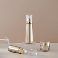 Ensemble de flacons et pots cosmétiques en plastique pour soins de la peau (40 ml, 100 ml, 50 g) – Lotion, essence, crème solaire, crème visage – Personnalisable avec logo et couleur