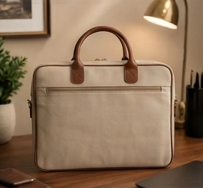 Porte-documents en cuir de veau pleine fleur pour ordinateur portable, sacs de direction pour les affaires et le travail - Product Image 2
