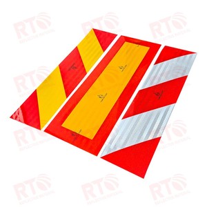 Mạnh mẽ tự dính phản xạ đánh dấu phản xạ Chevron hình chữ nhật xe hạng nặng tuck an toàn phía sau phản chiếu Bảng đánh dấu - Product Image 3
