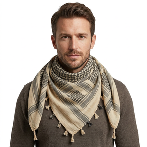 Shemagh Unisex de Alta Calidad, 100% Algodón, Pañuelo para Cabeza y Cuello, Camuflaje Étnico, Transpirable para Hombres y Mujeres - Product Image 1