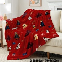 Neuheit Weihnachts-Kuscheldecke Polyester Flanell Einfarbig Ultra Weich Umweltfreundlich Warm Ganzjahres-Luxusdecke für Sofa Bett Baby
