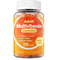 Gummies multivitaminées pour adultes OEM ODM : Soutien immunitaire et digestif, prévention de l'anémie, favorise le développement, 60 unités
