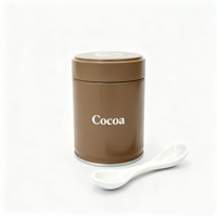 Boîte à thé et à café vintage de luxe 150 ml, boîte de rangement pour thé vert en feuilles et poudre de grains de café, boîte à provisions pour aliments
