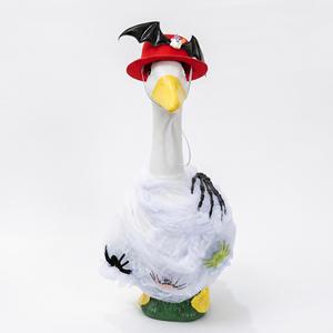 Garden Yard Statue Party Decor 23 Inch Iridescent Bat Wing Hat Stretch <b>Spider</b> Web Halloween Porch Goose Outfit - Product Image 3