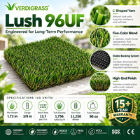 Gazon synthétique résistant aux UV 96UF de 1,73 pouce, directement de l'usine, pour l'aménagement paysager des jardins d'Arizona, du Nevada et du sud-ouest