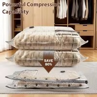 Sacs de rangement sous vide Z-PA+PE pour les voyages avec pompe à air électrique sans fil, kits de sacs de compression pour économiser de l'espace pour les valises et les vêtements