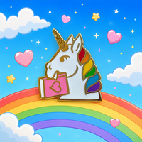 Marqueur de balle en émail Licorne Littéraire, Outil Dicot, Breloque Animale, Personnage de Dessin Animé, Pendentif Personnalisé, Épingle de Revers pour Cadeaux Souvenirs