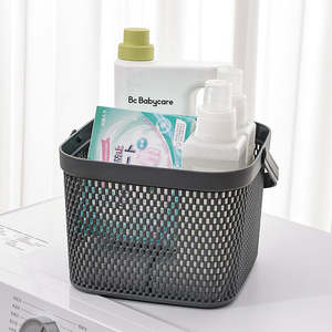 <span class=keywords><strong>Cesta</strong></span> <span class=keywords><strong>de</strong></span> Almacenamiento Portátil <span class=keywords><strong>de</strong></span> Plástico Ventilado con Asa, Organizador <span class=keywords><strong>de</strong></span> Baño, <span class=keywords><strong>Cesta</strong></span> <span class=keywords><strong>de</strong></span> Almacenamiento Multiusos para el Hogar - Product Image 3