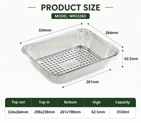 Robuste 120oz Aluminium-Dampftablett-Pfanne (halbe Größe) – Einweg-Catering-Behälter zum Braten, Backen und für Partys