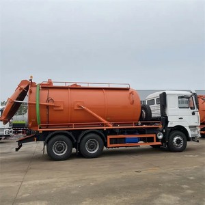 Camion d'aspiration des eaux usées Shacman 6x4, 18-25m3, camion de nettoyage des égouts à haut débit, norme d'émission Euro 3 - Product Image 3