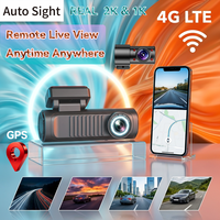Cámara para Vehículo DVR 4G GPS 2K+1080P Delantera y Trasera con Control por WiFi y APP, 256GB Máx., Valla Electrónica, Grabador de Conducción para Auto con WiFi 4G