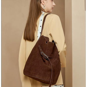 Sac seau à main en cuir de vachette pleine fleur de qualité supérieure, sac fourre-tout en cuir véritable, nouveau sac à bandoulière grande capacité pour femme, tendance - Product Image 3