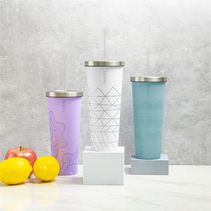 แก้วน้ำสแตนเลสสองชั้นคุณภาพสูง ลายแมงมุม พร้อมหลอดดูด เก็บความร้อนได้ 0-6 ชั่วโมง ปลอดสาร BPA ล้างในเครื่องล้างจานได้ - Product Image 5