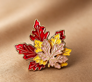 Broche <span class=keywords><strong>de</strong></span> Hoja <span class=keywords><strong>de</strong></span> Arce para Abrigo, Sombrero, Boda, Insignia Metálica en Oro Rosa, Impresión UV, Ecológico, Regalo <span class=keywords><strong>de</strong></span> Boda Personalizado - Product Image 6