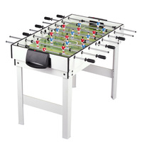 Table de jeu multifonctionnelle en bois 4-en-1 de 4 pieds, style usine Coco Ju, pour parc d'attractions (billard, baby-foot, ping-pong)