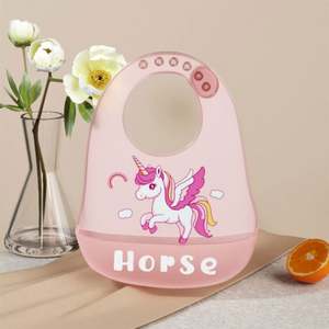 Baberos de Silicona para Bebé, Diseño Nuevo, Sin BPA, Baberos de Silicona con Diseño de Animales, Baberos Envolventes para Bebé, Más Vendidos - Product Image 2