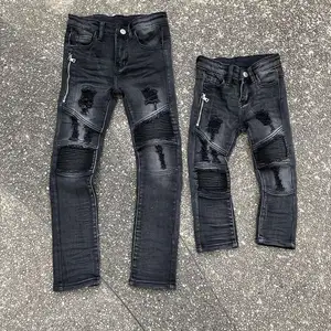 Denim Manufactured Kids Model Big Boys Customize Children Boutique Clothing Denim Jeans Kid