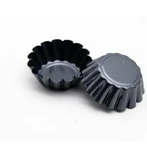 F3-688 Kitchen DIY cake tools mini carbon steel thicken reusable egg tart molds cake cups