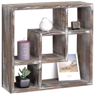Étagère murale multifonctionnelle en bois écologique, moderne et personnalisable, pour cosmétiques et épices, design unique et éclatant