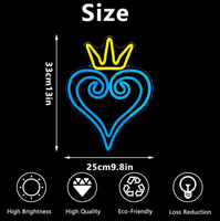 Enseigne néon LED personnalisée Manimo Kingdom avec texte défilant pour chambre, salle de jeux, man cave, décoration murale et de bâtiments.