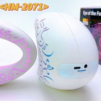HM-2071 Mini Enceinte Intelligente Portable Bluetooth avec Éclairage LED RGB, Subwoofer Sans Fil pour Extérieur, Lumière Scintillante et Batterie