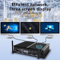 Mini PC Industrial Core i7-8550U, Compatible con HDD/SSD, 2*DDR4 RAM hasta 64GB, 4K 60Hz, Triple Pantalla, Sin Ventilador, Win10, Win11, Linux