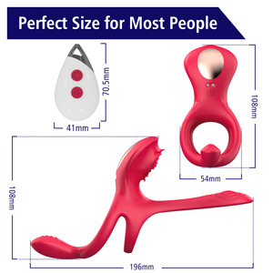 Rose thủ dâm dành cho người lớn sản phẩm đồ chơi niềm vui các cặp vợ chồng chia sẻ âm vật kích thích niềm đam mê khóa tốt Vòng Vibrator cho nam giới - Product Image 2