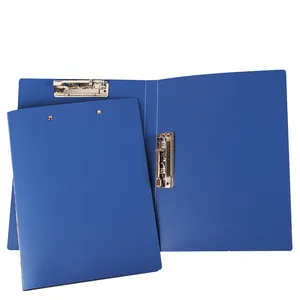 Carpeta de archivos con sujetador para escuela y oficina, cubierta elástica de PP, azul, opaco, carpeta de archivos con sujetador, A4