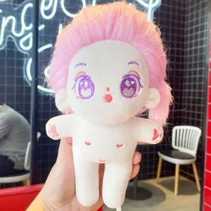 2023 Wholesale Creative Funny Colorful Long Hair 10cm Plush Doll Character Plush Keychain Custom Stuffed Plush Toys