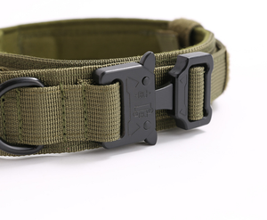 Pet Rope Custom Adjustable Camouflage Canvas Duty Nylon Metal Buckle <strong>Dog</strong> <strong>Collar</strong> and Leash Set <strong>Tactical</strong> Pet <strong>Collar</strong> - Product Image 2