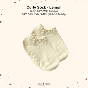 Calcetines rizados con estampado de limones para uso diario, que ofrecen comodidad ligera, tela transpirable y soporte flexible para niños y niñas de 9 a 10 años. - Product Image 2