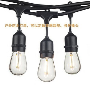 Guirnaldas de luces LED E26 E27, luces de exterior impermeables, bombilla de vidrio, 25000 horas de duración, certificación CE - Product Image 4