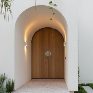 Mỹ Sân Khá Nhà Bằng Gỗ Vòng Top <span class=keywords><strong>C</strong></span>ửa Bên Ngoài Phía Trướ<span class=keywords><strong>c</strong></span> Chính Lối Vào Đôi Vòm <span class=keywords><strong>C</strong></span>ửa Cho Nhà Ở - Product Image 3