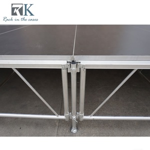 Quick Install Aluminum Complete <b>Set</b> Stage with Stairs & Railings Modular Platform Stage - Product Image 5