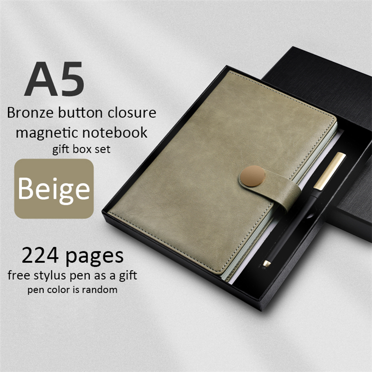 ชุดของขวัญเครื่องเขียนพร้อมปากกาสีเบจ