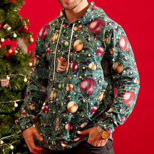Men's <b>Christmas</b> <b>Hoodies</b> with Solid Pattern Fashionable Sublimation Plain Dyed for Winter New Design Made in Pakistan - Product Image 6