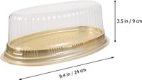 Boîtes en plastique transparentes épaissies pour la cuisson du pain, emballages pour pâtisserie, mousses, boîtes ovales pour cheesecake, emballages en plastique