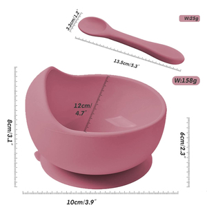 Vajilla Infantil Personalizada de Silicona con Succión, Libre de BPA, Apta para Alimentos, Juego de Platos y Utensilios para Bebés - Product Image 2