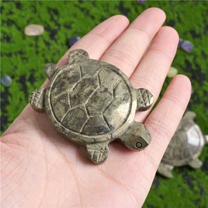 Oferta Especial: Figura de Tortuga de Pirita, Regalo Espiritual de Cristal Tallado Multimaterial para Sanación - Product Image 4