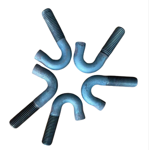 Boulon d'ancrage en acier au carbone plat en forme <span class=keywords><strong>de</strong></span> L (7 formes) pour structure en acier, vis d'angle, pièces encastrées M18/M20/M24/M27/M30/M36/M42 - Product Image 4