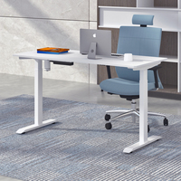 Conception parfaite moteur unique économique, 2 pieds de bureau réglables en hauteur, commande électrique motorisée, de haut en bas, bureau debout