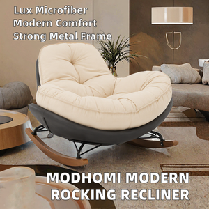 For Modern Luxury Rocking Recliner <b>Chair</b> Single Lounge Lazy Sofa Metal Frame Leisure- Living Room <b>Bedroom</b> Hotel Furniture - Product Image 2