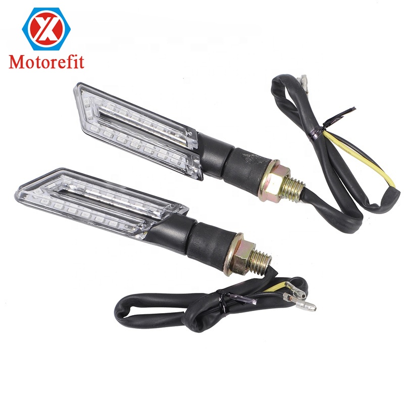 Мотоциклетные мигающие огни Motorefit, поворотный сигнал для мотоцикла, указатели поворота для мотоцикла, мигающие светодиодные огни 15 SMD, желтый
