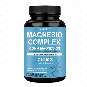 Capsules de complexe de magnésium OEM : Glycinate, Citrate, Malate, Oxyde de magnésium, Taurate, Aspartate, Orotate, Chlorure de magnésium – Pour adultes, végétariens - Product Image 1