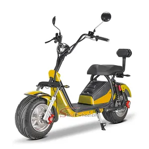 Eu 창고 citycoco 전기 자전거 스쿠터 60v 20ah citycoco 배터리 2 휠 지방 타이어 전기 오토바이 성인 전자 스쿠터