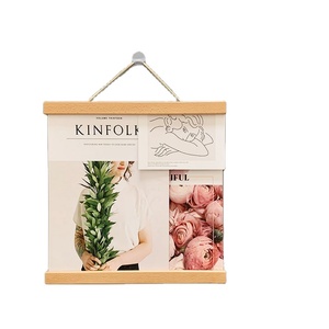 Porte-photo magnétique en teck de haute qualité, boîtier en hêtre avec aimant, pince de <span class=keywords><strong>dessin</strong></span>, affiche avec <span class=keywords><strong>cadre</strong></span> suspendu - Product Image 3