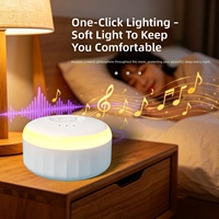 Lampu Malam Warna-warni yang Dapat Diredupkan Mesin Suara White Noise Audio Lullaby Alat Bantu Tidur Kontrol Tombol Manual untuk Kamar Tidur