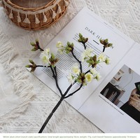Susunan Bunga Plum Sutra Buatan Gaya Cina YCM-190 Semi-manual Semi-mekanis untuk Pintu Masuk dan Ruang Tamu