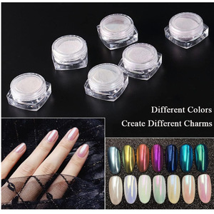<span class=keywords><strong>Poudre</strong></span> de chrome perlée Aurora pour salon de manucure, pour ongles en acrylique, <span class=keywords><strong>résine</strong></span>, paillettes super blanches, pigment avec effet miroir - Product Image 4